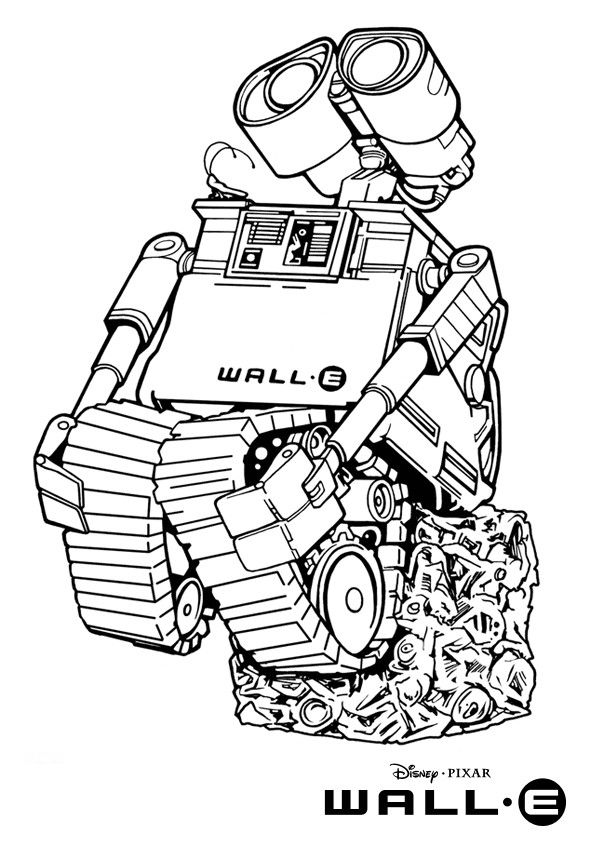 wally the robot coloring pages - photo #18